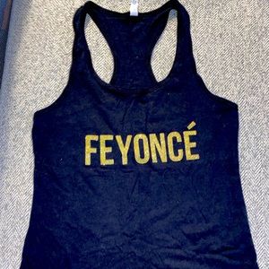 Feyonce racerback black tank- small